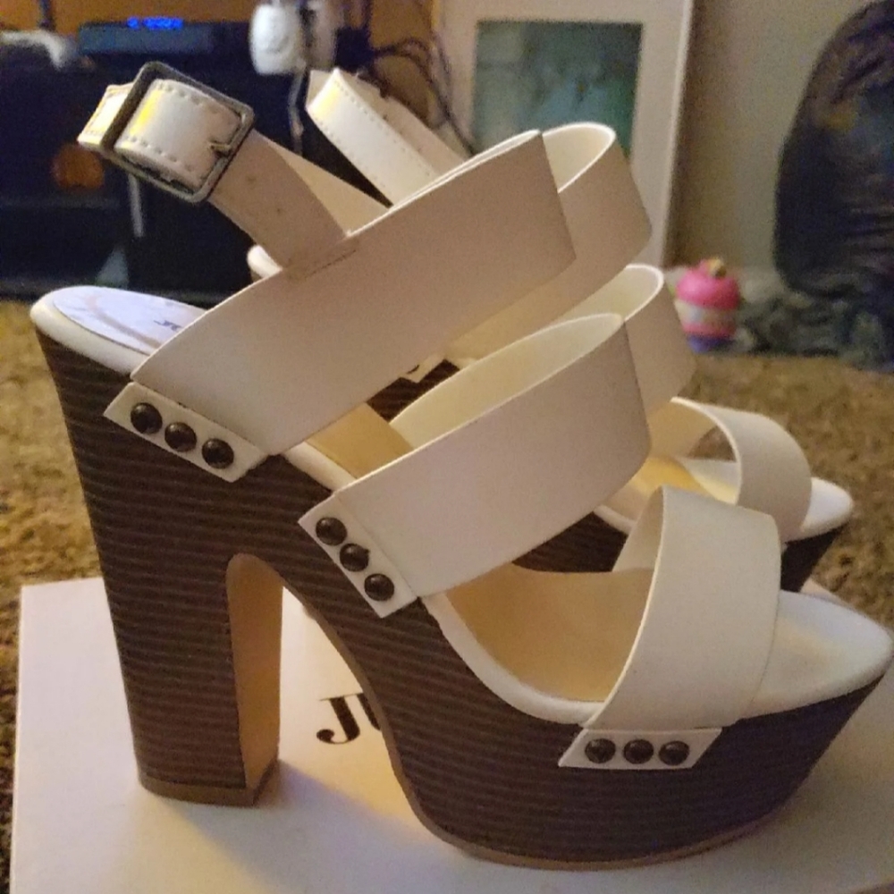 White high heels